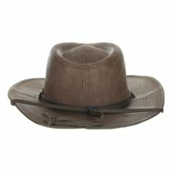 Flash Sale 👏 Hats & Caps Men's Dorfman-Pacific Ratller Vegan Leather Outback Cowboy Hat 👍 -CamelBak Sales Shop unnamed file 343