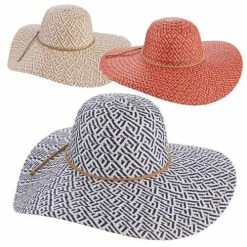 Best deal 🧨 Hats & Caps 👩 Women's Dorfman-Pacific Tropical Trends Two Tone Paper Braid Floppy **Assorted Colors Only** Sun Hat 💯